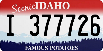 ID license plate I377726