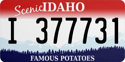 ID license plate I377731
