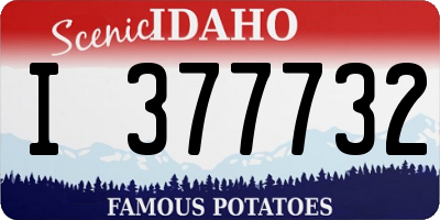 ID license plate I377732