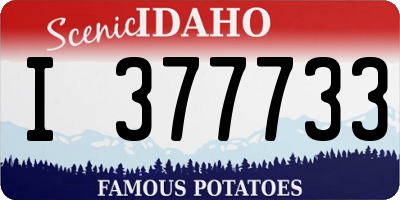 ID license plate I377733