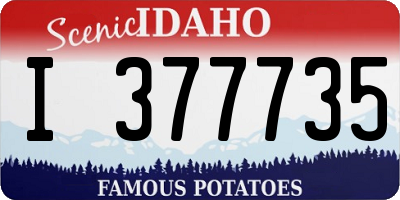 ID license plate I377735