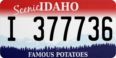 ID license plate I377736