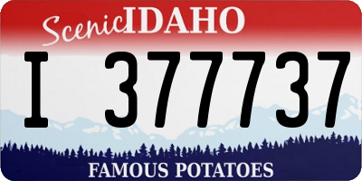 ID license plate I377737