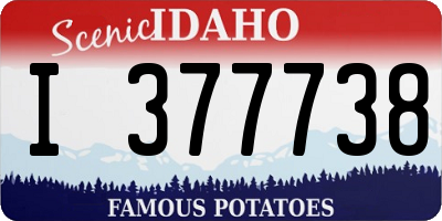 ID license plate I377738