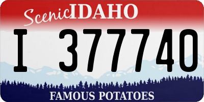 ID license plate I377740