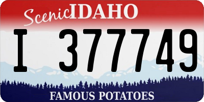 ID license plate I377749