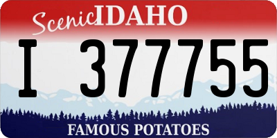 ID license plate I377755