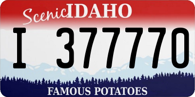 ID license plate I377770