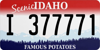 ID license plate I377771