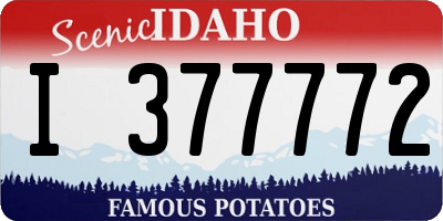 ID license plate I377772