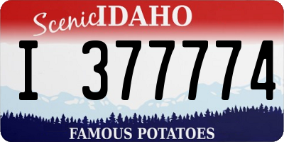 ID license plate I377774