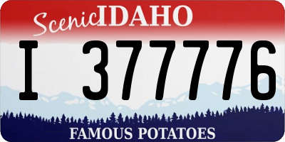 ID license plate I377776