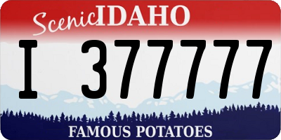 ID license plate I377777