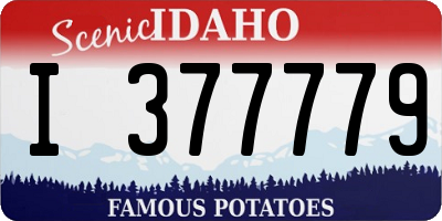 ID license plate I377779