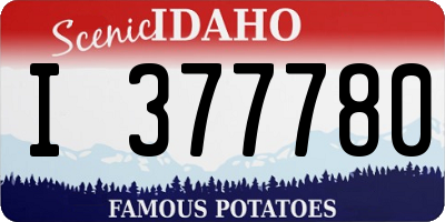 ID license plate I377780