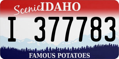 ID license plate I377783
