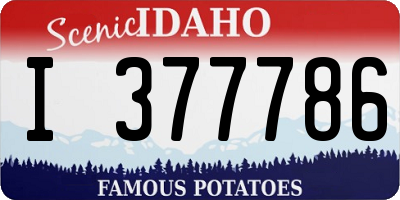ID license plate I377786