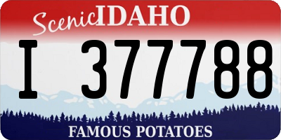 ID license plate I377788