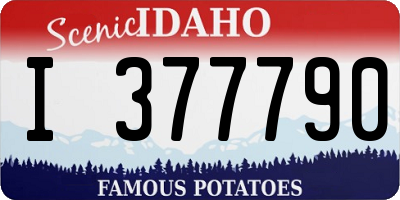 ID license plate I377790