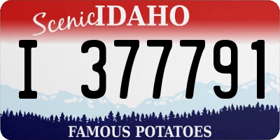 ID license plate I377791