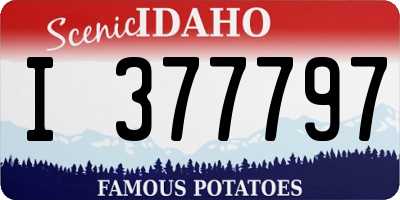 ID license plate I377797