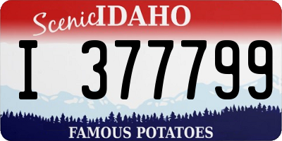 ID license plate I377799