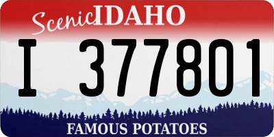ID license plate I377801