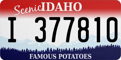 ID license plate I377810