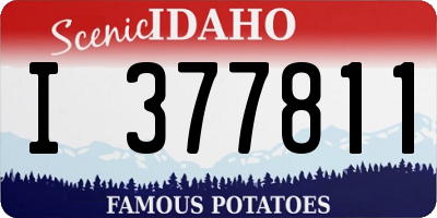 ID license plate I377811