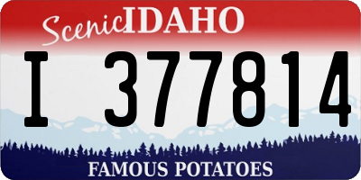 ID license plate I377814