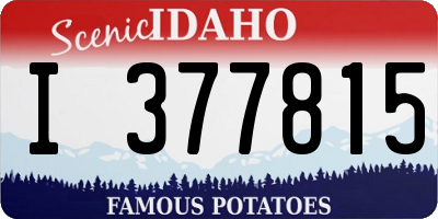 ID license plate I377815