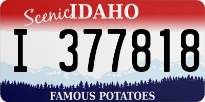 ID license plate I377818