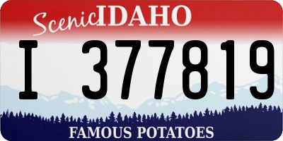 ID license plate I377819