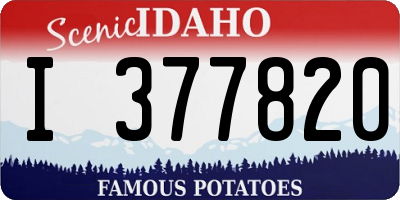 ID license plate I377820