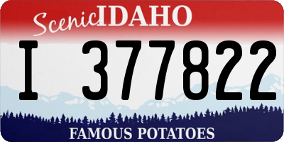 ID license plate I377822