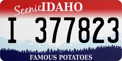 ID license plate I377823