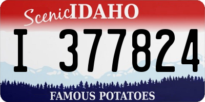 ID license plate I377824