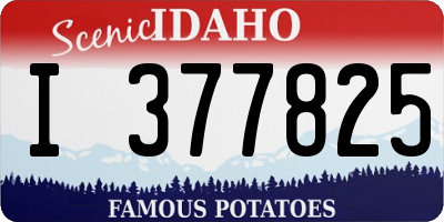 ID license plate I377825