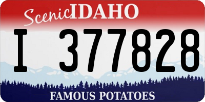 ID license plate I377828
