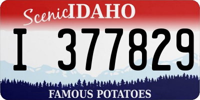 ID license plate I377829