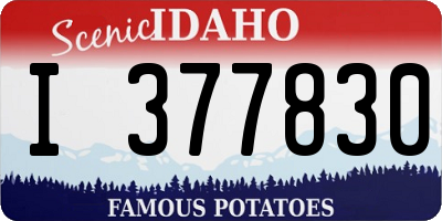 ID license plate I377830