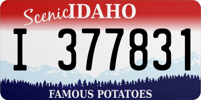 ID license plate I377831