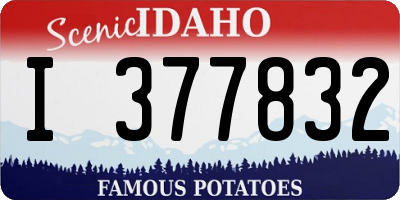 ID license plate I377832