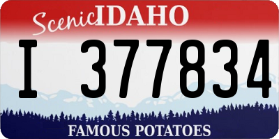 ID license plate I377834