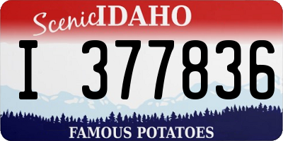 ID license plate I377836