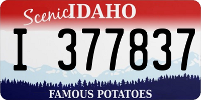 ID license plate I377837