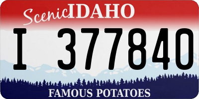 ID license plate I377840