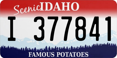ID license plate I377841