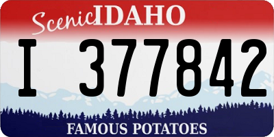 ID license plate I377842