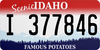 ID license plate I377846